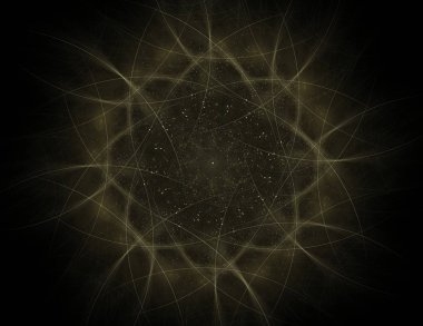 Bilim, teknoloji ve tasarım konularında fraktal radyal desen