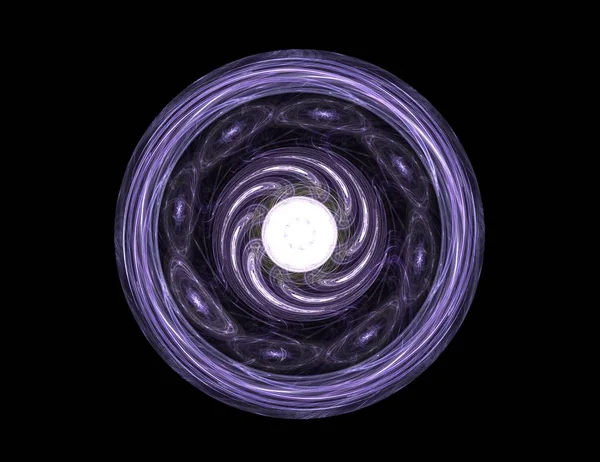 Particelle di forme frattali astratte sul tema della fisica nucleare e del disegno grafico. Geometria sacra . — Foto Stock