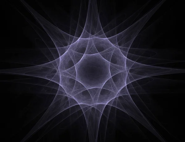 核物理学とグラフィック デザインのテーマに抽象的なフラクタル形態の粒子。神聖なジオメトリ. — ストック写真