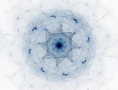 Soyut fraktal arka plan - bilgisayar tarafından oluşturulan görüntü. Dijital sanat. Daireleri merkeze doğru yakınsak.