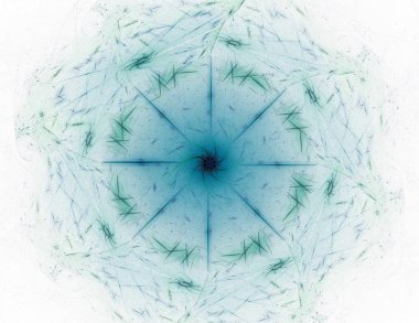 Bilim, teknoloji ve tasarım konularında fraktal radyal desen