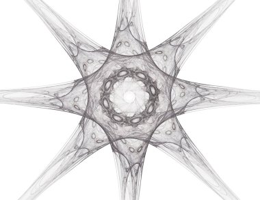 Konuyla ilgili soyut fraktal formlar grafik tasarım ve nükleer fizik bilim parçacıkların. Kutsal geometri.