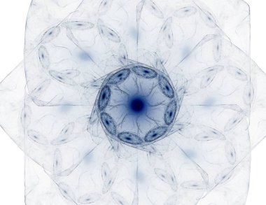 Bilim, teknoloji ve tasarım konularında fraktal radyal desen