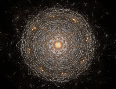 Soyut fraktal arka plan - bilgisayar tarafından oluşturulan görüntü. Dijital 