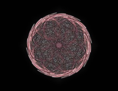 Geçiş daireler ve oval soyut fraktal renk arka plan