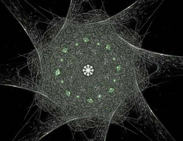 Partículas de formas fractales abstractas sobre el tema del ph nuclear —  Fotos de Stock