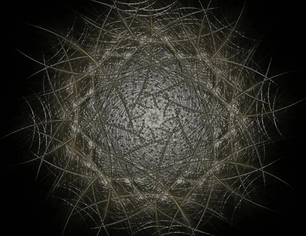 Padrão radial fractal sobre o tema da ciência, tecnologia e — Fotografia de Stock