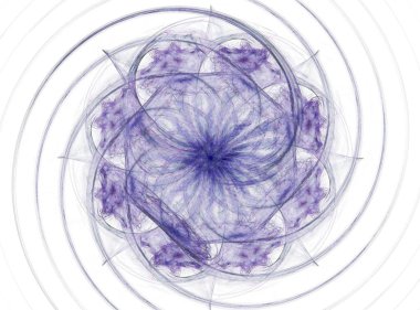 Dantelli renkli saat desen. Dijital fractal sanat tasarım. Kutsal semboller işaretler geometrisi soyut tasarım.