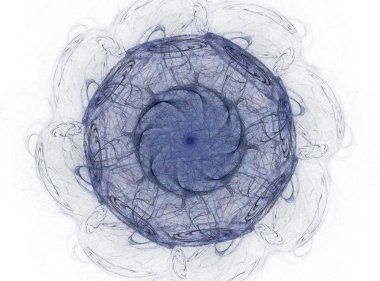 Soyut fraktal arka plan - bilgisayar tarafından oluşturulan görüntü. Dijital sanat. Daireleri merkeze doğru yakınsak.