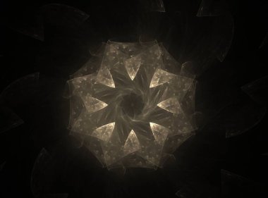 Konuyla ilgili soyut fraktal formlar grafik tasarım ve nükleer fizik bilim parçacıkların. Kutsal geometri.