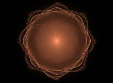 Konuyla ilgili soyut fraktal formlar grafik tasarım ve nükleer fizik bilim parçacıkların. Kutsal geometri.