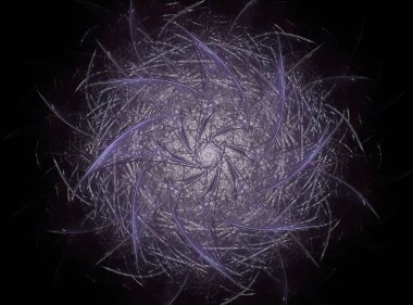 Aşağı düşen geometrik spiral. Soyut renkli fraktal metin