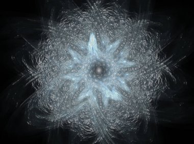 Soyut fraktal kırmızı arka plan ile kesişen daireler ve oval.