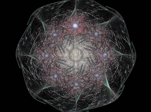 Particules de formes fractales abstraites au sujet du ph nucléaire — Photo