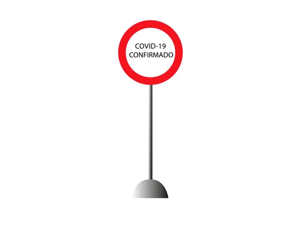 Icono Con Signo Rojo Prohibido Evitando Contacto Físico Infección Por — Vector de stock