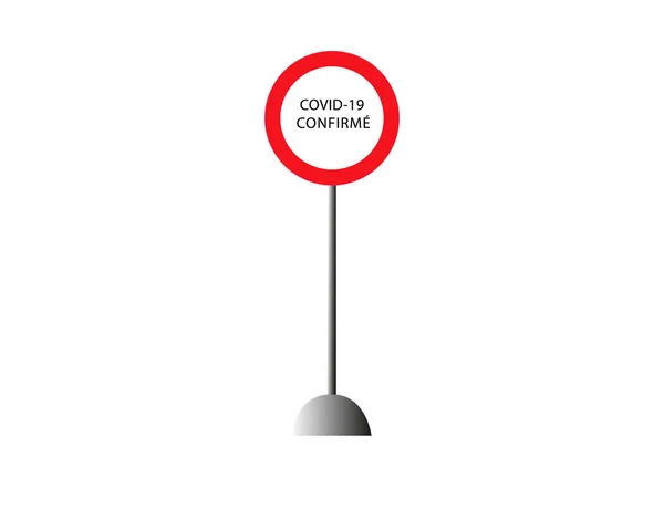 Icono Con Signo Rojo Prohibido Evitando Contacto Físico Infección Por — Vector de stock