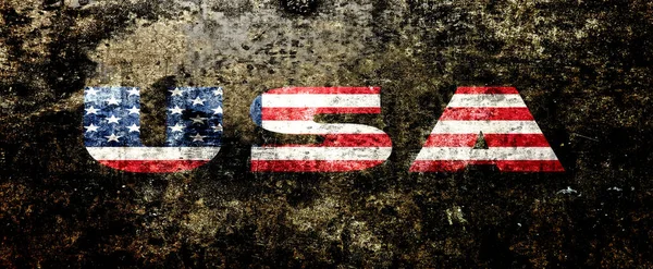 Текст Сша Американским Флагом Внутри Текста Флаг Сша Тексте Американский — стоковое фото