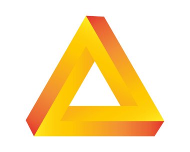 Soyut renk 3 boyutlu spiral şekil. Vektör boyutlu nesne. Geometrik çokgen nesne.