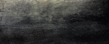 Çatlak Yapısı Yatay Boş Grunge Arkaplanı olan Eski Kirli Alçı Duvarı. Gri Tuğla Havan Duvarı 'nda eski püskü Stucco tabakası izole edilmiş. Yenileme Konsepti. Boş Soyulmuş Yüzey