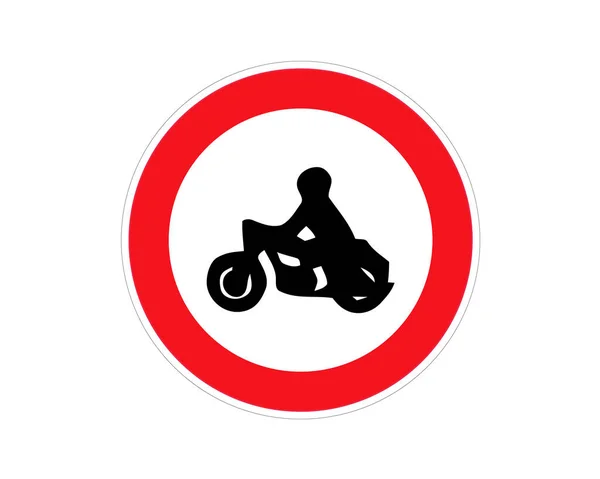 Ningún Signo Motocicleta Ningún Cartel Del Estacionamiento Fondo Gris Ilustración — Archivo Imágenes Vectoriales