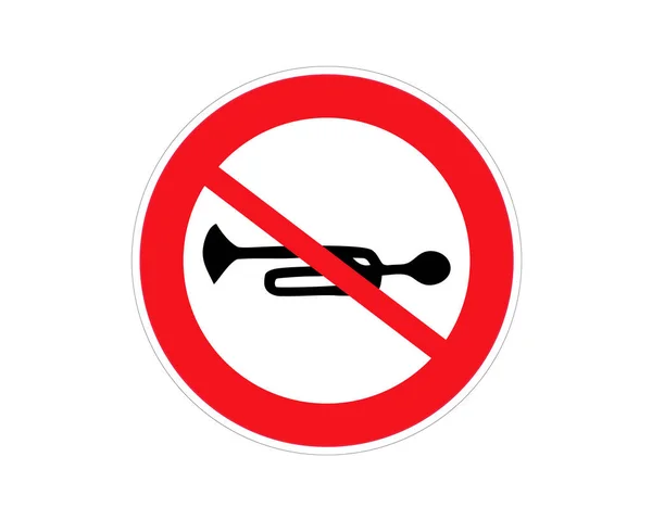 Vector Audible Warning Devices Prohibited Icon Sign Icon Icon Vector — стоковый вектор