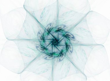 Soyut bir bilgisayar koyu arkaplanda modern fraktal tasarım üretti. Soyut fraktal renk dokusu. Dijital sanat. Soyut Form ve Renkler. Tasarımınız için soyut fraktal element deseni. Dinamik şekilli yumuşak renk üçgeni spirali