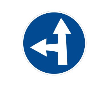 Düz ve tam önümüzde beyaz arka planda izole edilmiş yol tabelası var. Bir grup balık gözü, basit ve grunge ikonu tasarımınız için. Vektör illüstrasyonu.