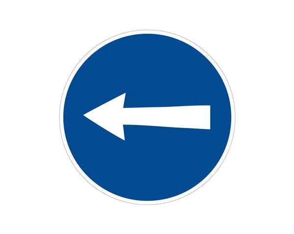 Panneau Signalisation Direction Déplacement Commandée Icône Vectorielle — Image vectorielle