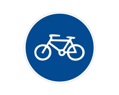 Beyaz arka planda bisiklet şeridi simgesi. Düz stil. Bisikletler sadece web sitenizin tasarımı, logosu, uygulaması ve UI için yol simgesi. Bisiklet yolu sembolü. Bisiklet şeridi sadece trafik işareti.