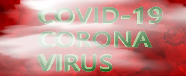 Rendering Tekstem Coronavirus 2019 Ncov Novel Coronavirus Sars Cov Bakterie — Zdjęcie stockowe
