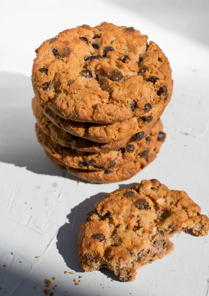 chocolate chip cookies on a plate , chocolate chip cookies