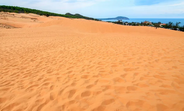 Vörös Homok Dunes Binh Thuan Vietnam Mui Népszerű Úti Cél — Stock Fotó