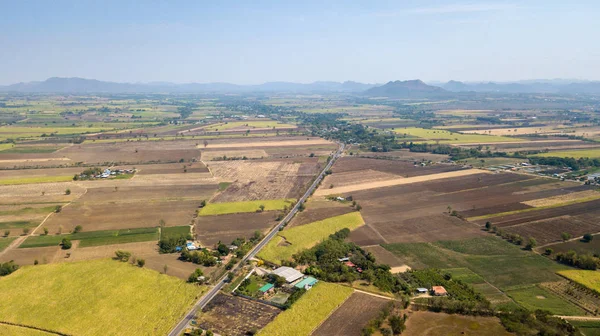 Aeril Weergave Van Voorbereiding Van Suikerriet Aanplant Gebieden Lop Buri — Stockfoto