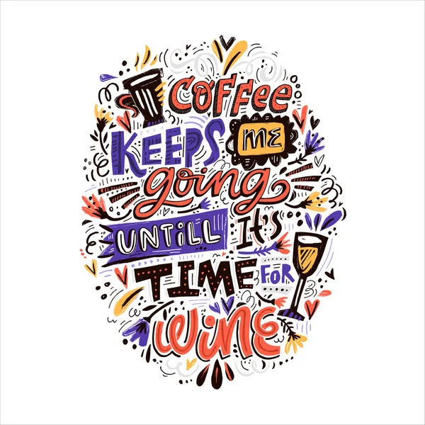 Café me permet de continuer — Image vectorielle