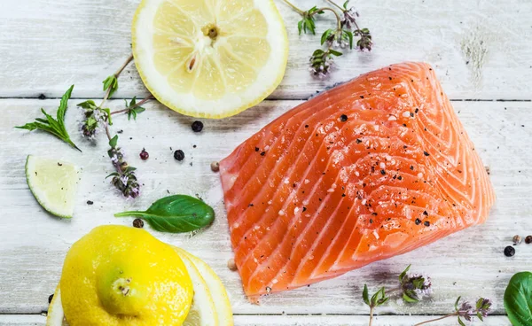 Salmon Fillet On A Table