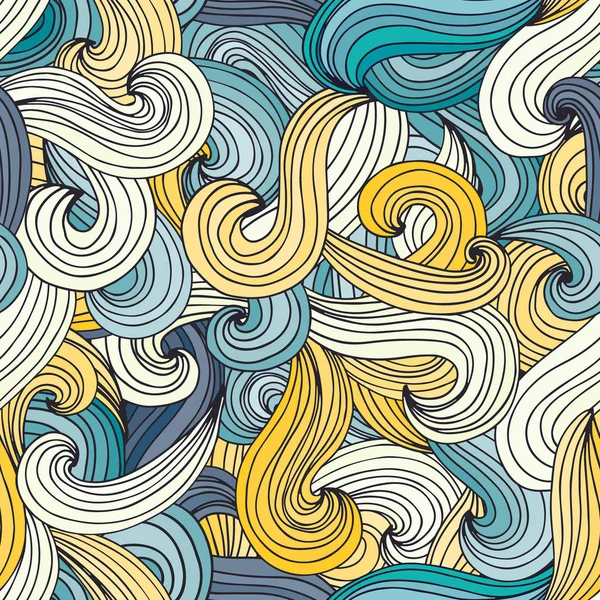 波浪和曲线模式 — 图库矢量图片