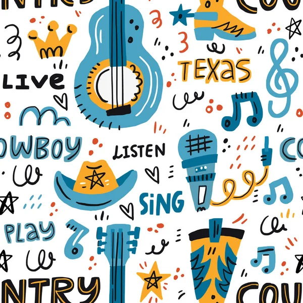 Modèle de musique country — Image vectorielle