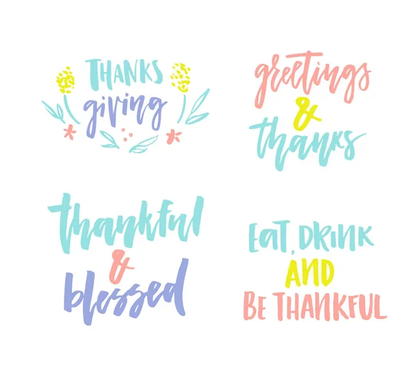 Thanks Giving Collection — Stock Vector