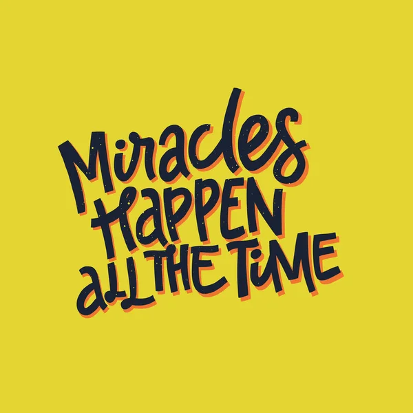 Miracles Lettering — стоковый вектор