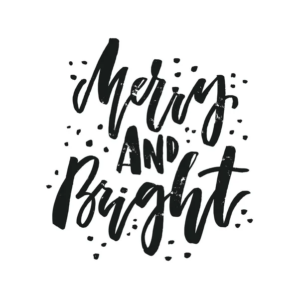 Handgetekende Kerstmis belettering — Stockvector