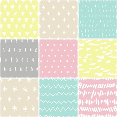 Handdrawn desen seti.