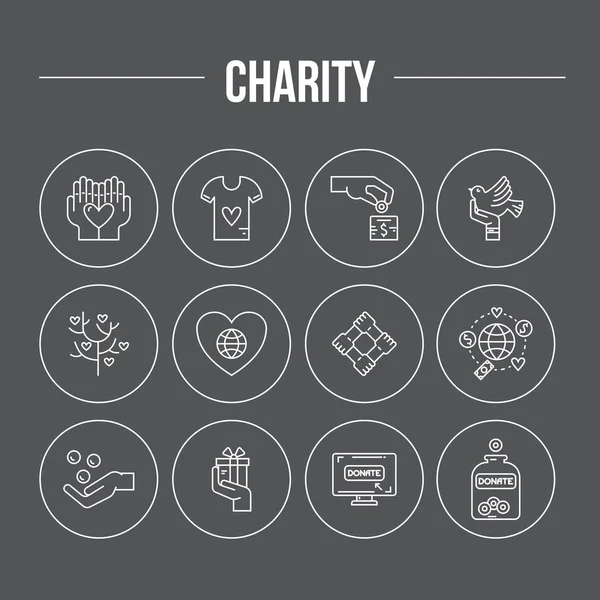 Coleção de ícones de caridade —  Vetores de Stock