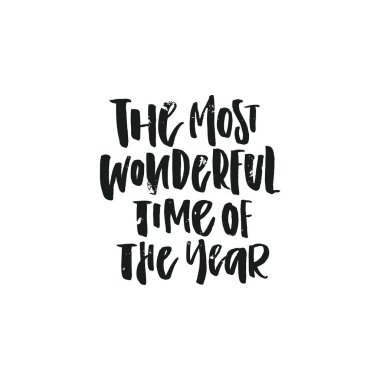 Noel yazı ve hat tasarımlar. El yazısıyla yazılan ifadeler. Modern fırça Xmas tema yazı tipi. Benzersiz handdrawn tasarım öğeleri için tebrik kartı vektörde yapılan. 