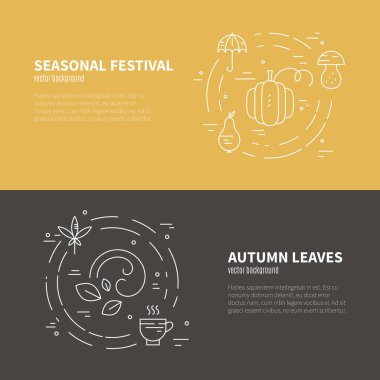 Sonbahar afiş şablon