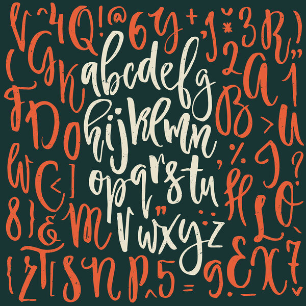 Нарисованные буквы и цифры
