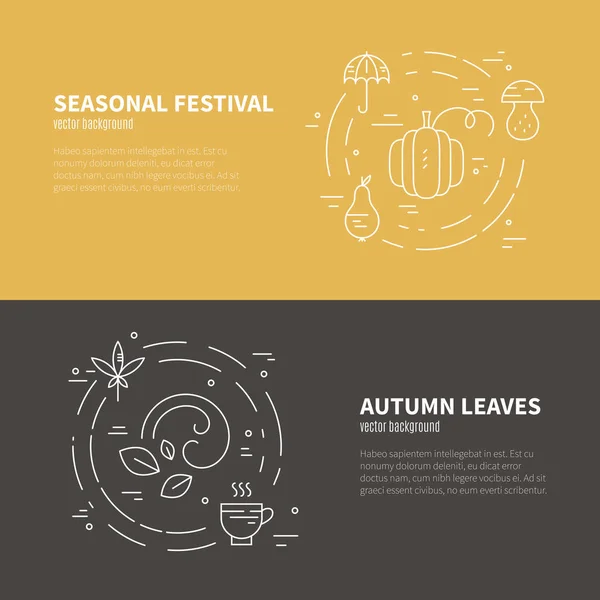 Modèle de bannière d'automne — Image vectorielle