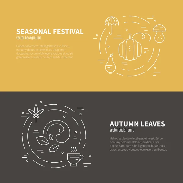 Modello banner autunno — Vettoriale Stock