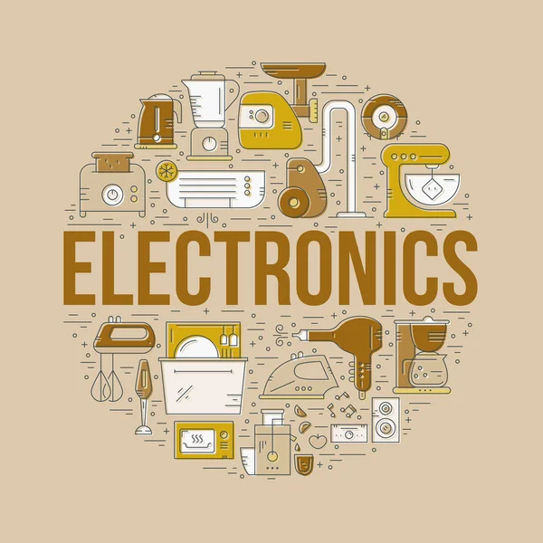 Projekt domu elektronika — Wektor stockowy