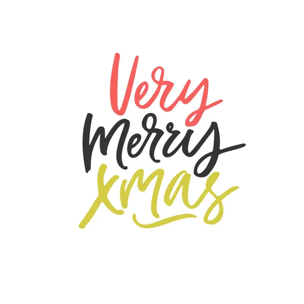 Veselé Vánoce Lettering Design — Stockový vektor