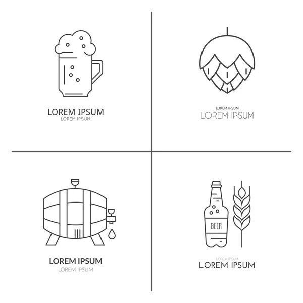 Brauerei-Logo-Sammlung — Stockvektor